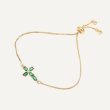 Delicate Colourful AAA CZ Zircon Inlay Cute Cross Charm Bracelets For Women Gold Color Copper Jewelry Femme Bijoux