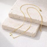 Fine Horizontal Cross Necklace