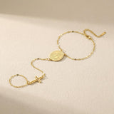 Sacred Duo Bracelet – Cross & Miraculous Virgin