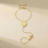 Sacred Duo Bracelet – Cross & Miraculous Virgin