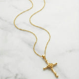 Pink Cross Pendant Necklace