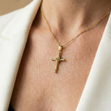 Pink Cross Pendant Necklace