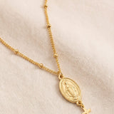 Elegant Miraculous Medal Cross Necklace