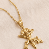 Sculpted Christ Cross Necklace