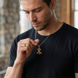 Sculpted Christ Cross Necklace