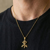 Sculpted Christ Cross Necklace