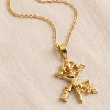 Sculpted Christ Cross Necklace