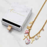 Elegant Gold Cross Charms Necklace