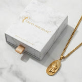 Radiant Religious Medal Cross Necklace
