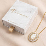 Virgin Mary Mother-of-Pearl Medal Necklace