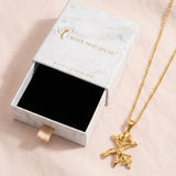 Sculpted Christ Cross Necklace