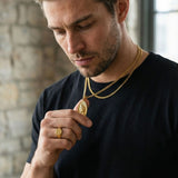 Radiant Religious Medal Cross Necklace