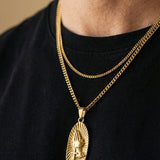 Radiant Religious Medal Cross Necklace