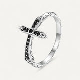 Gothic Silver Cross Ring