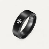 Black Maltese Cross Ring