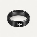 Black Maltese Cross Ring