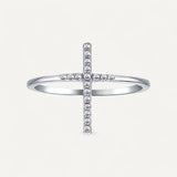 Silver Cross Ring for Women