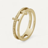 Double-Band Cross Ring