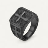 Black Cross Ring