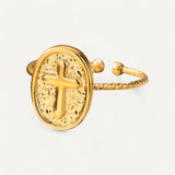 Gold Cross Ring for Women