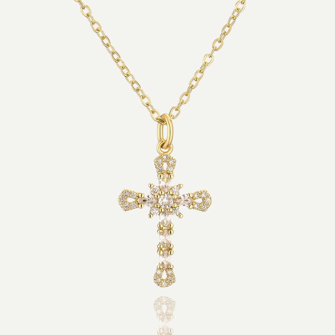 Royal Radiance Cross Necklace