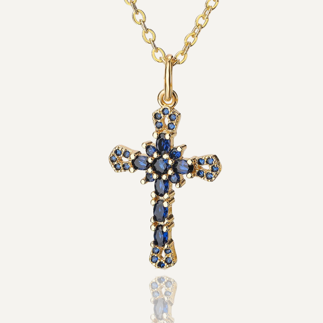 Royal Radiance Cross Necklace