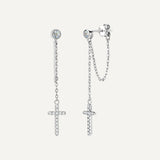 Gold-Plated Cross Earrings