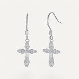 Sparkling Cross Earrings