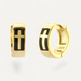Men’s Silver Cross Earrings