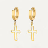Dangling Cross Earrings