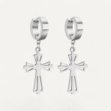 Dangling Cross Earrings