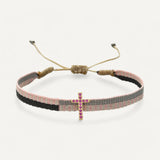 Boho Bracelet with Cross Charm