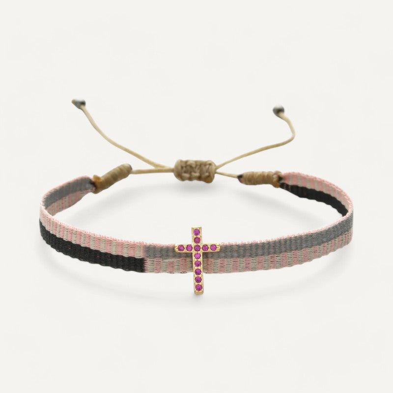 Boho Bracelet with Cross Charm