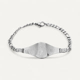 Chain Bracelet with Engraved Central Medallion