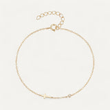 Cross Bracelet with Precious Stone
