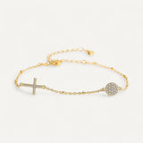 Minimalist Beaded Cross Bracelet