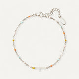 Minimalist Beaded Cross Bracelet