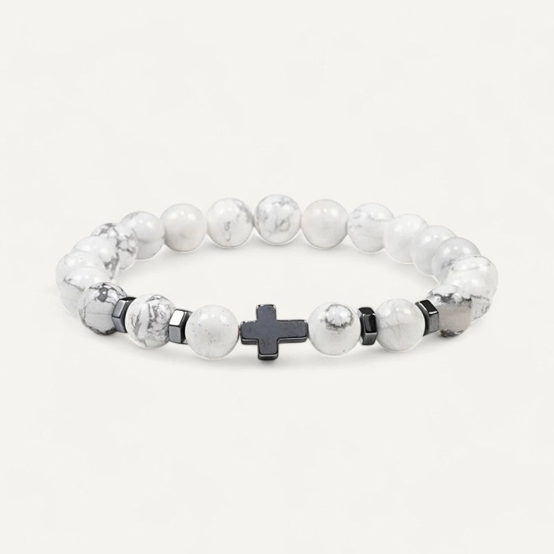 Precious Stone Cross Bracelet