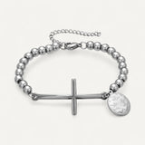 Cross Bracelet with Virgin Mary Medallion