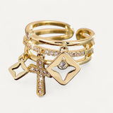 Cross Charms Elegance Ring