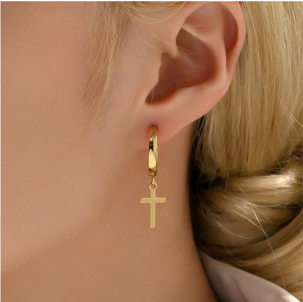 Simple Cross Earrings