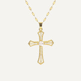 Christian Necklace with Zirconium Cross