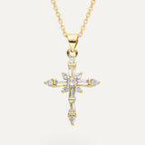 Golden Elegance Cross Necklace