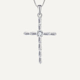 Elegant Crystal Cross Necklace for Women