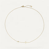 Horizontal Cross Necklace