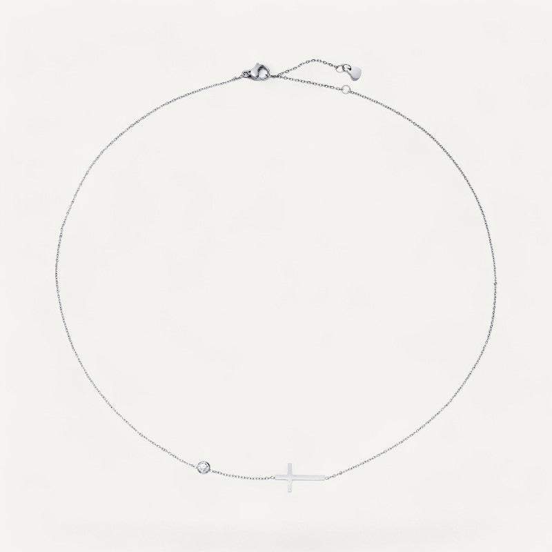 Horizontal Cross Necklace
