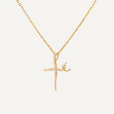 Wavy Cross Necklace