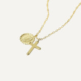 925 Sterling Silver Cross Choker Necklace