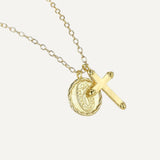 925 Sterling Silver Cross Choker Necklace