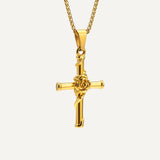 Pink Cross Pendant Necklace